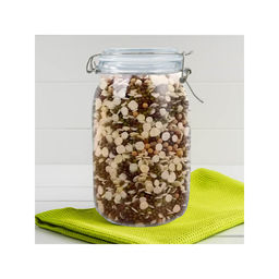 The Better Home - Glass Jar with Attached Lid, 2L