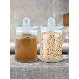 The Better Home - Glass Storage Transparent Jar, 4.7L, (Pack Of 2)