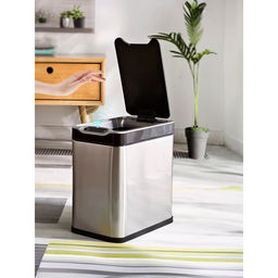 USHA SHRIRAM - Silver Sensor Automatic Dustbin, 12L