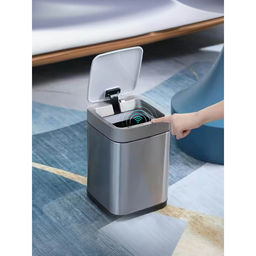 USHA SHRIRAM - Silver Sensor Automatic Dustbin, 6L