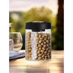 The Better Home - Transparent Borosilicate Glass with Vacuum Lid, 900Ml