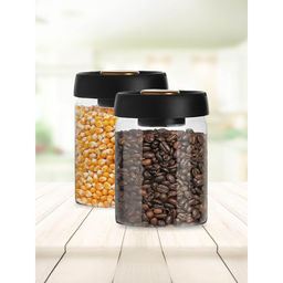 The Better Home - Transparent Borosilicate Glass with Vacuum Lid, 900Ml, (Pack Of 2)