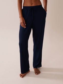 La Vie En Rose - Lace Trim Ribbed Jersey Pyjama