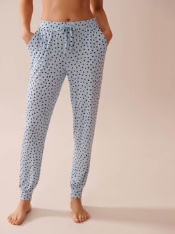 La Vie En Rose - Polka Dot Soft Jersey Jogger Pyjama