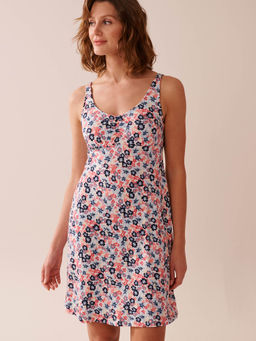 La Vie En Rose - Ditsy Floral Print Soft Jersey Nightie