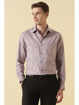 Allen Solly - Pink Cotton Printed Full Sleeves Shirt