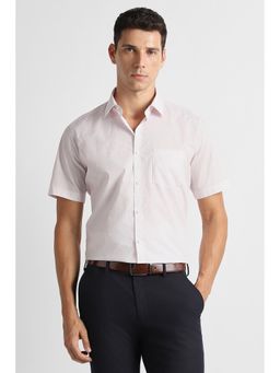 Van Heusen - Pink Cotton Printed Half Sleeves Shirt