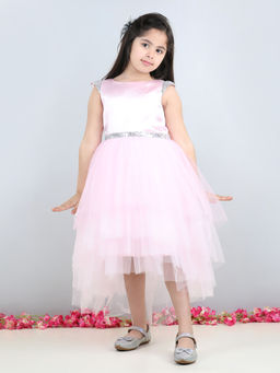 Toy Balloon Kids - Pink Girls Party Wear Gown