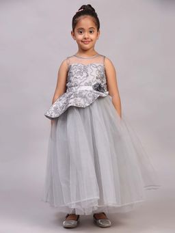 Toy Balloon Kids - Grey Gown Girls Party Wear Dress