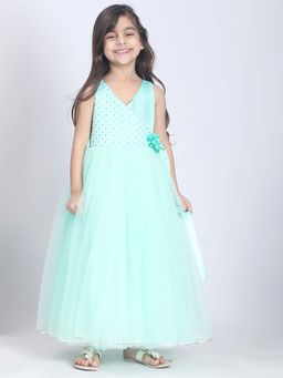 Toy Balloon Kids - Sea Green Gown Girls Party Wear Dress