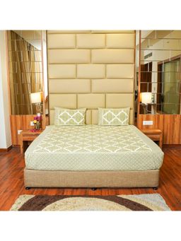 Videksha Home & Lifestyle - Olive Vista Bedsheet (King)