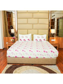 Videksha Home & Lifestyle - Pastel Arcadia Bedsheet (King)