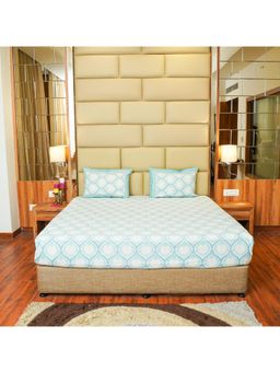 Videksha Home & Lifestyle - Radiant Blue Bedsheet (King)