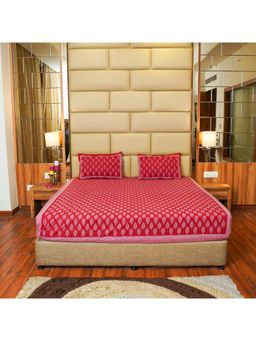 Videksha Home & Lifestyle - Radiant Ruby Bedsheet (King)