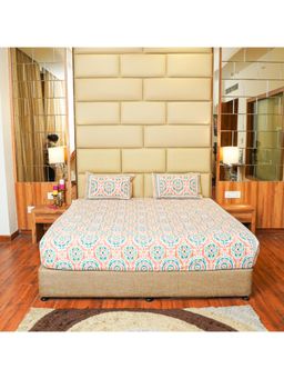 Videksha Home & Lifestyle - Sunshine Peach Bedsheet (King)