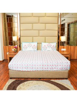 Videksha Home & Lifestyle - Tropical Hibiscus Bedsheet (King)