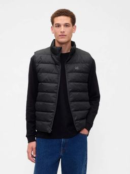 GAP - Black Men's High Neck Puffer Jacket