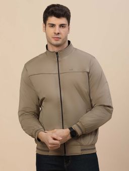 Cantabil - Khaki Casual Jacket for Men Breathable and Soft
