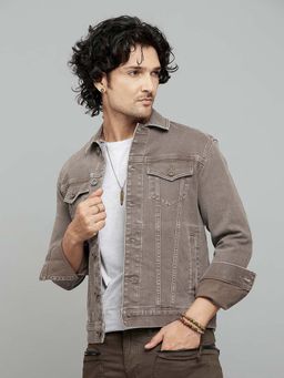 ROOKIES - Khaki Classic Flap Pocket Denim Jacket