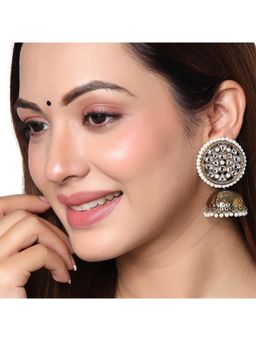 Yellow Chimes - Women and Girls Traditional Kundans Jhumka