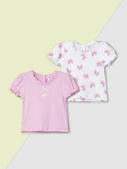 max - Pink Girls Assorted Tops (Pack of 2)