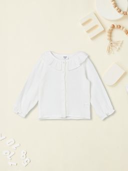 max - Off White Girls Crinkled Top