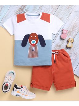 Toonyport - Orange Boys Cotton Printed T-shirt and Shorts