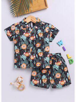 Toonyport - Black Boys Cotton Printed Co-Ord Set