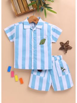 Toonyport - Blue Boys Cotton Printed Co-Ord Set