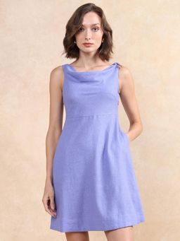 RAREISM - Eswati Primary Lilac Flared Mini Dress