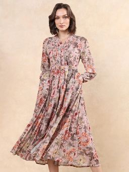 RAREISM - Jibon Primary Multi A-Line Midi Dress