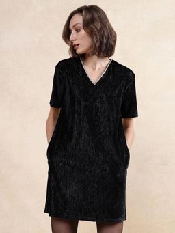 RAREISM - Maslak Primary Black Boxy Mini Dress