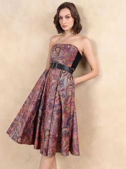 RAREISM - Skegy Primary Multi Fit and Flare Knee Length Dress