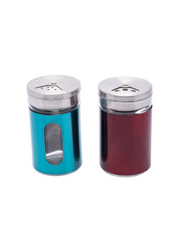 Voncasa - Salt & Pepper Set Multi Color Stainless Steel Glass Set of 2 90 ML