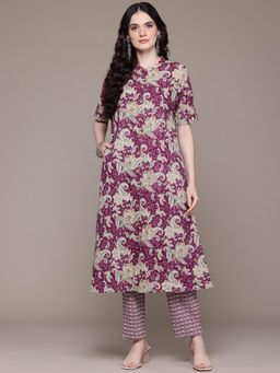 Readiprint - Printed Purple Kurta and Pant (Set of 2)