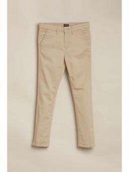 Allen Solly - Boys Beige Solid Trouser