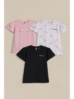 Allen Solly - Girls Multi Print Casual Top (Pack of 3)