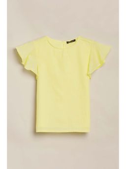 Allen Solly - Girls Yellow Solid Casual Top