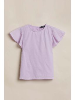 Allen Solly - Girls Lilac Solid Casual Top