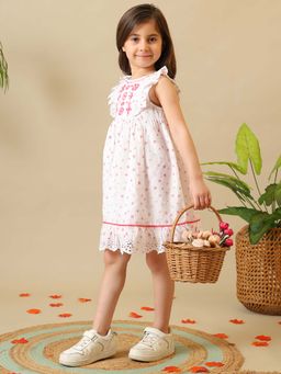 Miyo - Embroidered Cotton Fit & Flare Dress