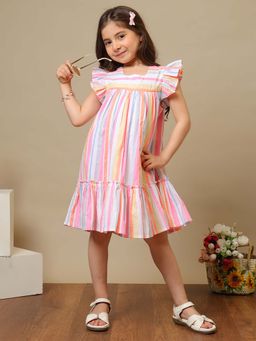 Miyo - Striped BCI Cotton Fit & Flare Dress