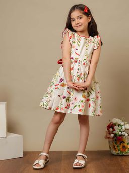 Miyo - Printed Cotton Polyester Fit & Flare Dress