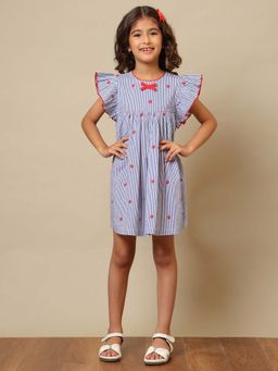 Miyo - Striped Cotton Fit & Flare Dress