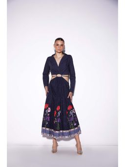 Verb - Navy Blue Piera Cutout Maxi Dress