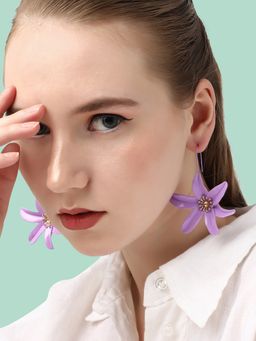 Sohi - Silver Plated Designer Drop Earrings(4423)