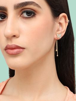 Sohi - Gold Plated Designer Stone Casual Stud for Women(4594)