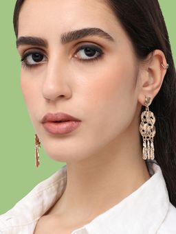 Sohi - Gold Plated Designer Party Drop Earring for Women(4645)
