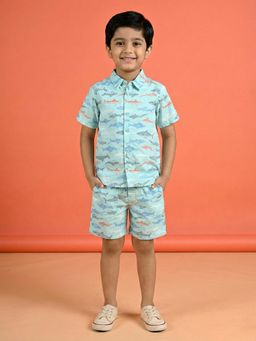 KiddoPanti - Boys Half Sleeve Printed Co-Ord Set