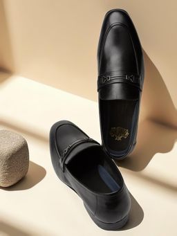 ATESBER - Mens Black Casual Solid Loafers Shoe