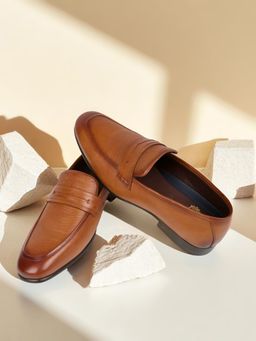 ATESBER - Mens Tan Casual Solid Loafers